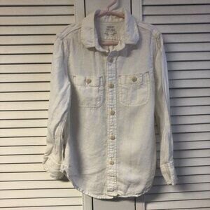 Crewcuts Size 6/7 Irish Linen Button Up Shirt